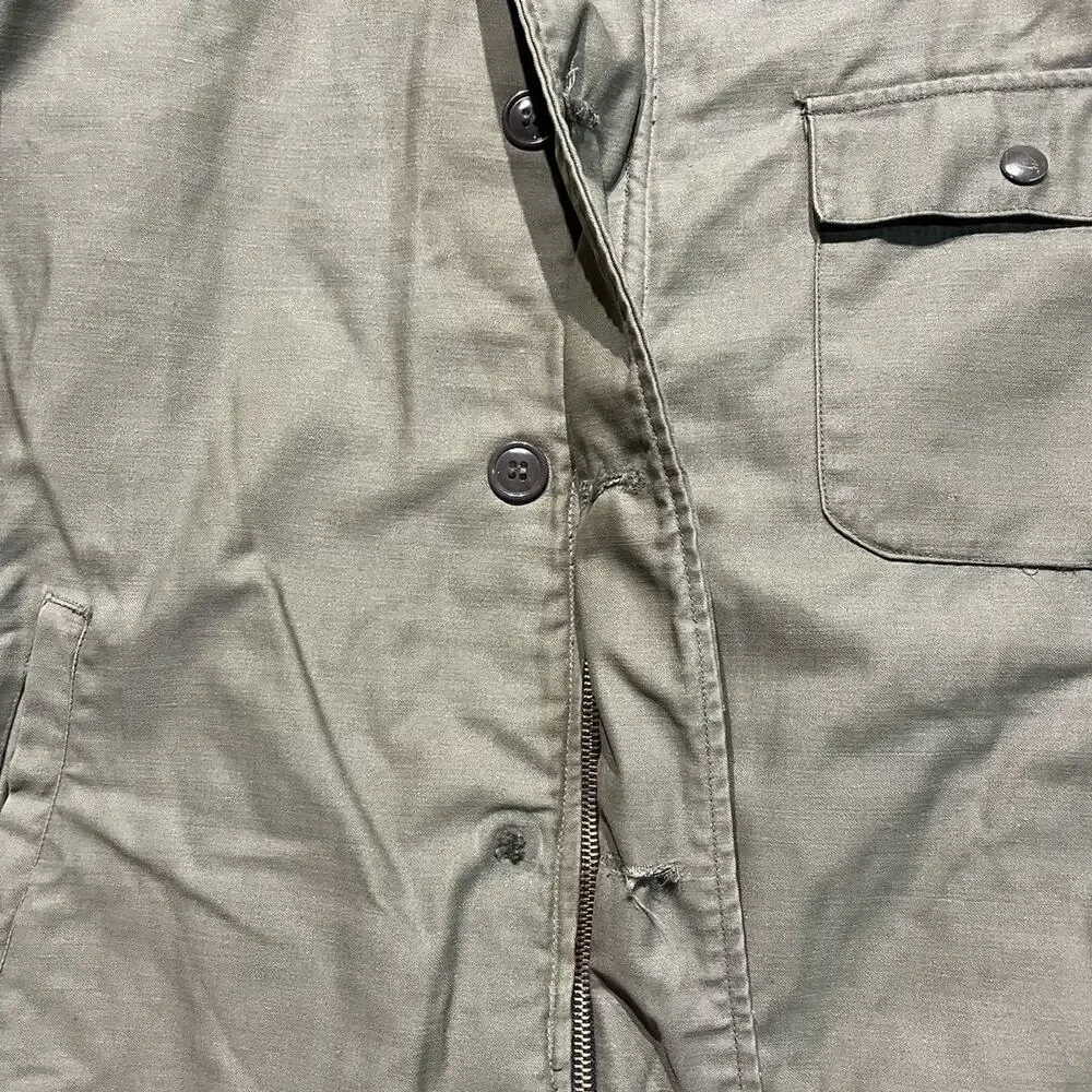 Vintage Olive Green Military Field Jacket - Picture 3 of 9